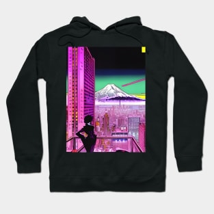 Pin up city in pink Hoodie